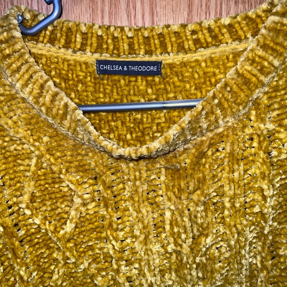 Chelsea & Theodore Mustard Crew Neck Sweater